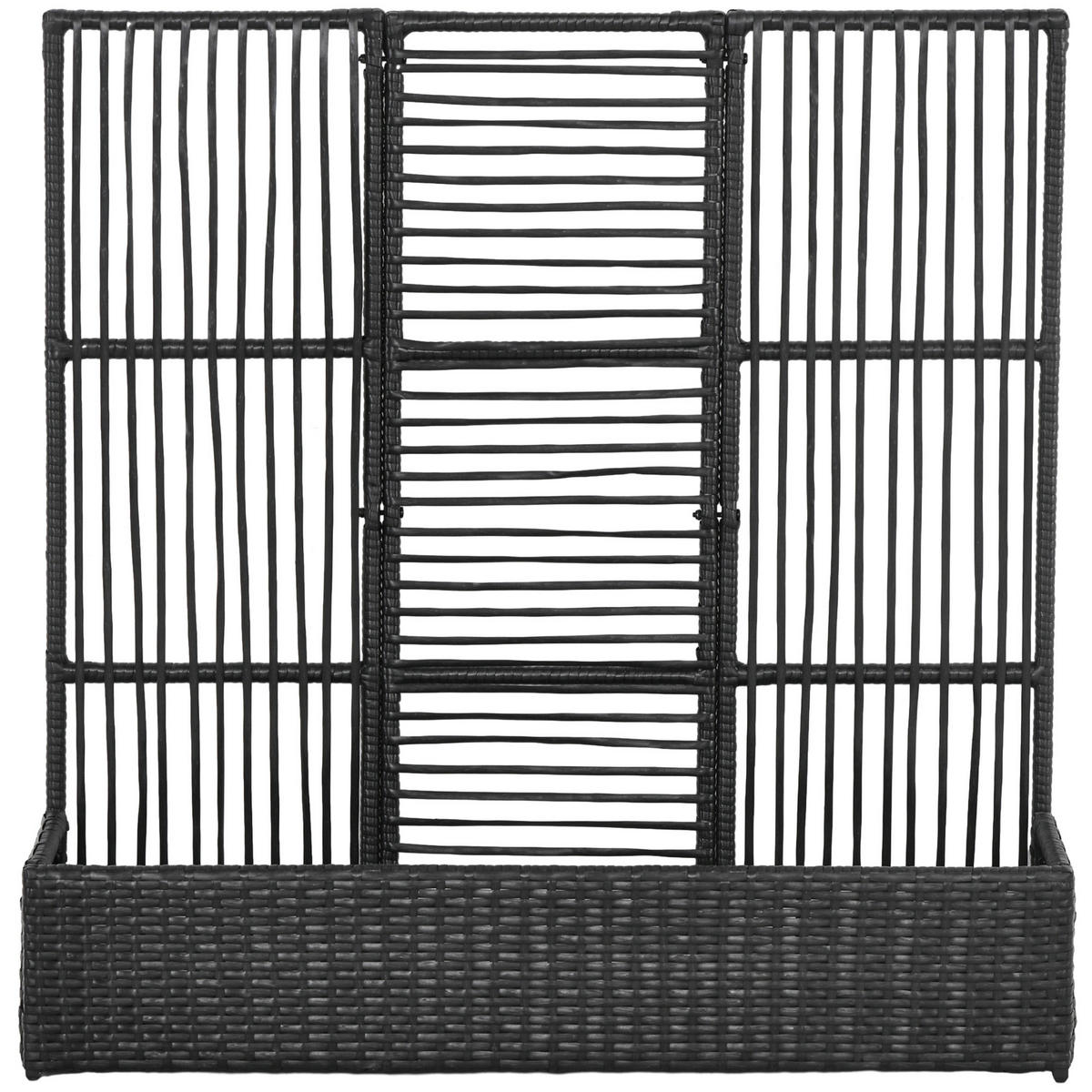 Outsunny Blumenkasten schwarz Polyrattan B/H/L: ca. 103x29x103 cm Blumenkasten - schwarz (103,00/103,00/29,00cm) - Outsunny