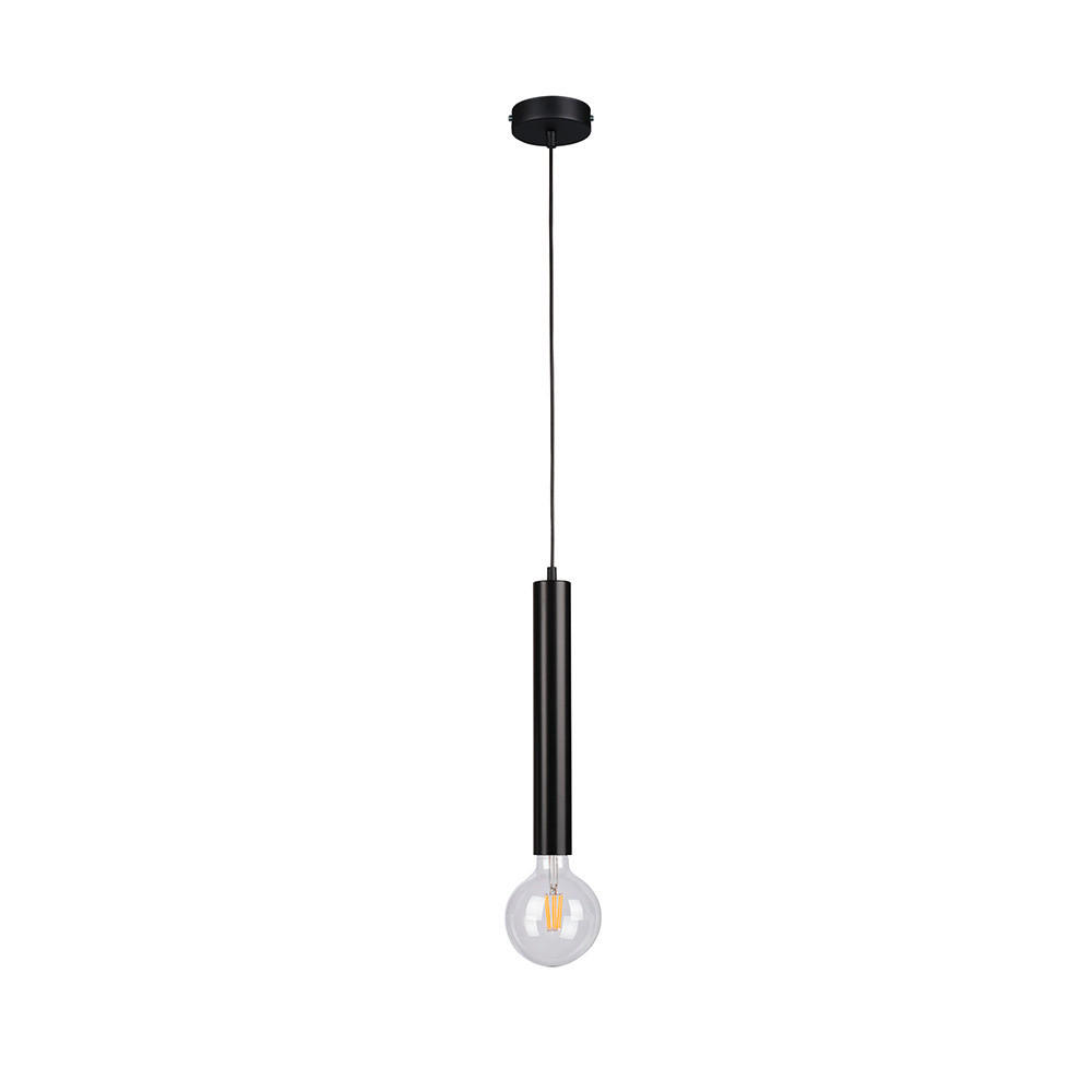 SPOT Light Pendelleuchte 16709104 schwarz Metall H/D: ca. 35x10 cm E27 1 Brennstellen Barrel - schwarz (10,00/35,00cm) - SPOT Light