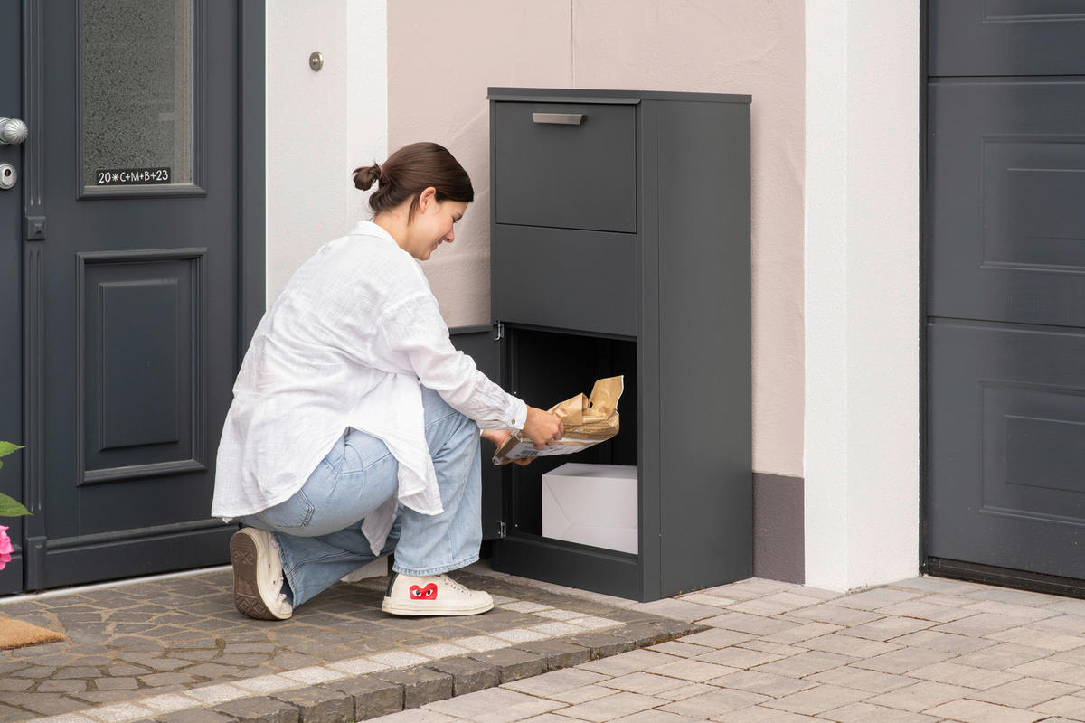 Westmann Paketbox Pepe anthrazit B/H/T: ca. 50x114x39 cm Pepe - anthrazit (50,00/114,00/39,00cm) - Westmann