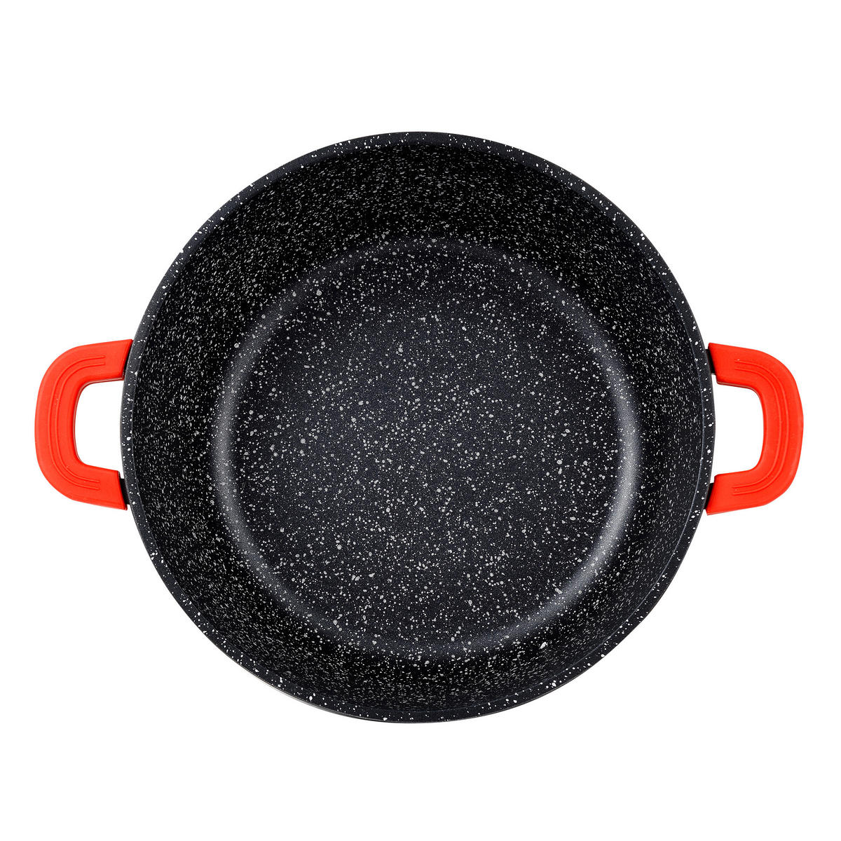 BERGNER Topfset Chroma schwarz Aluminium 2 tlg. Chroma - rot/schwarz (40,00/30,00/20,00cm) - BERGNER