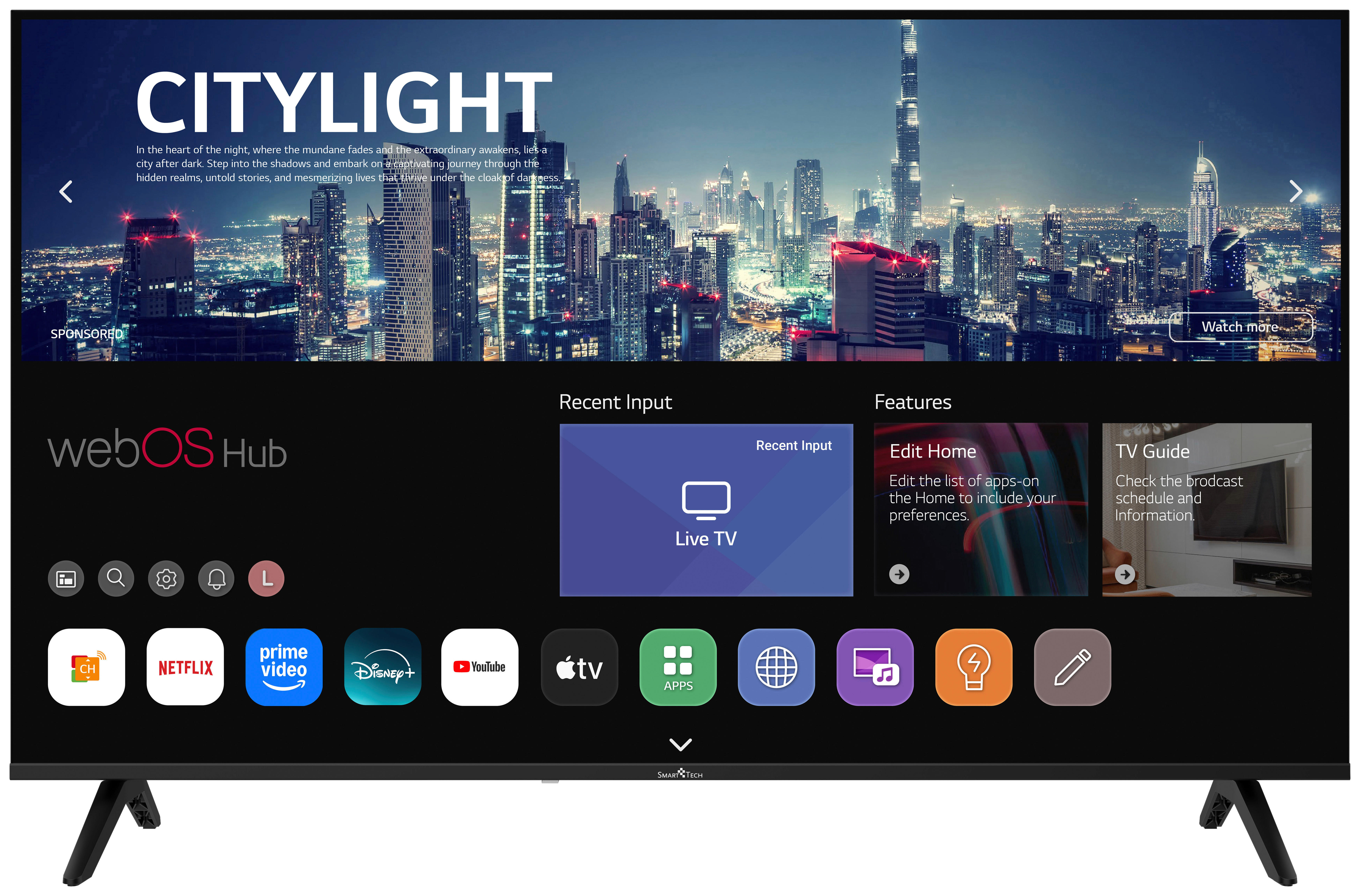Smart Tech LED-TV 55UW02K 55 Zoll Diagonale ca. 139 cm LED-TV_55"_4K_55UW02K_SmartTech - (139,00cm) - Smart Tech