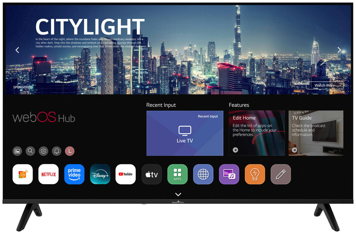 Smart Tech LED-TV 55UW02K 55 Zoll Diagonale ca. 139 cm LED-TV_55"_4K_55UW02K_SmartTech - (139,00cm) - Smart Tech