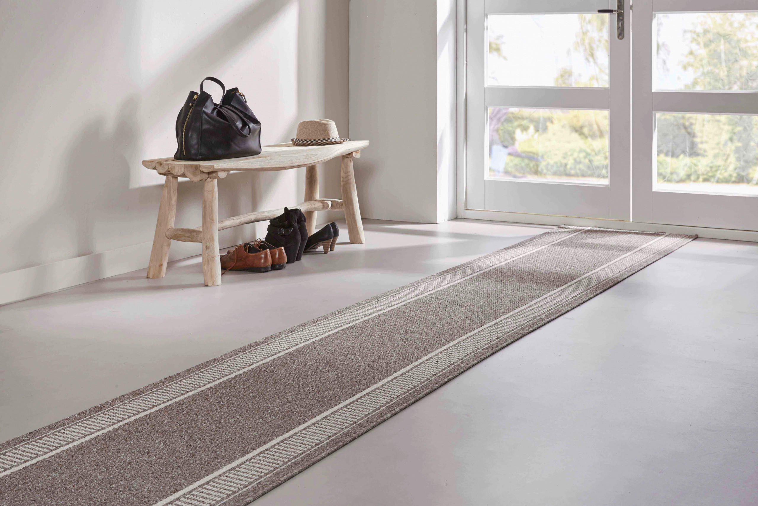 Läufer braun B: ca. 80 cm pro Meter Läufer_Promenade 80cm 8714 Eco Grip - braun (80,00cm)