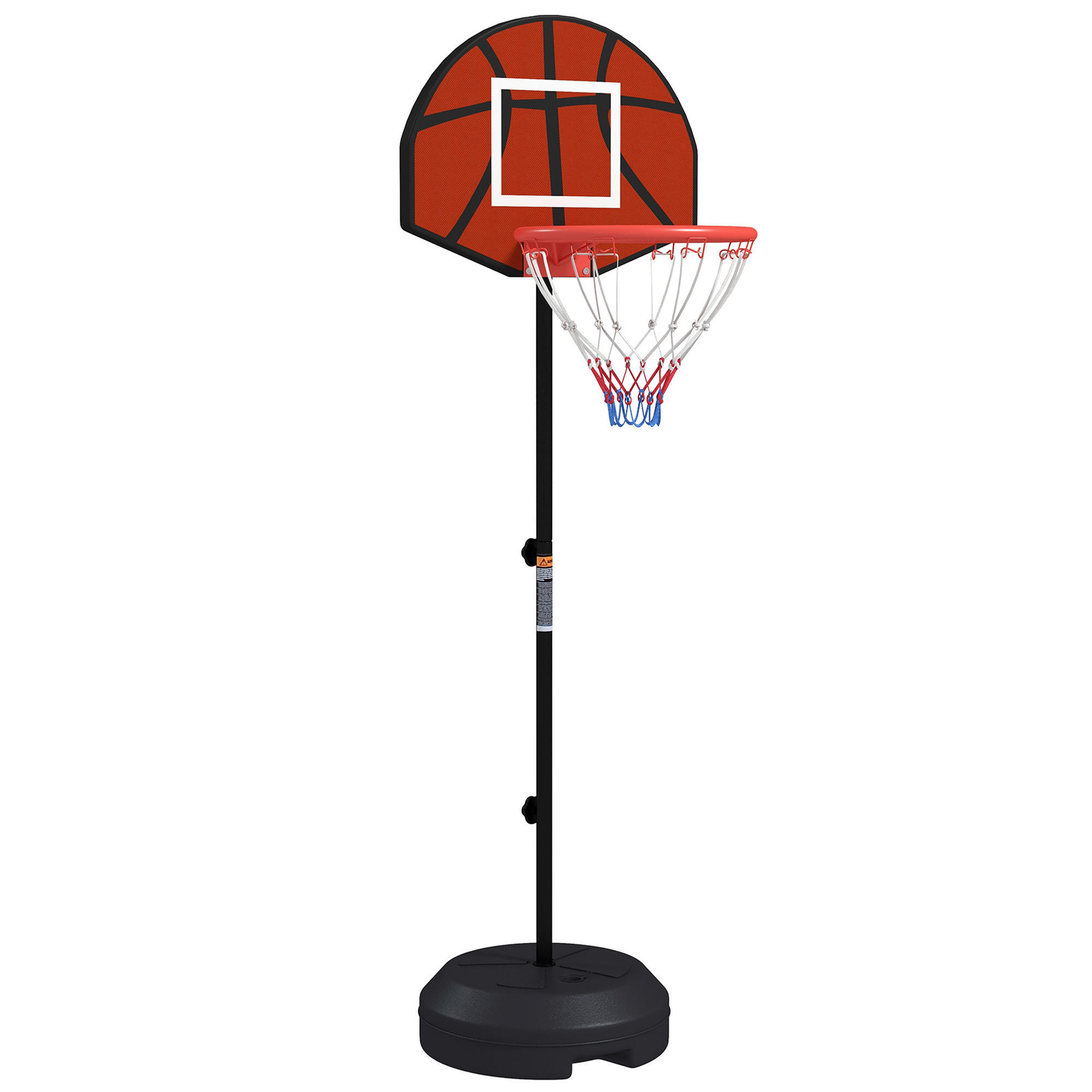 SPORTNOW Basketballständer braun Stahl B/H/L: ca. 38x179x38 cm Basketballständer - braun/schwarz (38,00/38,00/179,00cm) - SPORTNOW