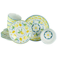 CreaTable Tafelservice Lemona bunt Steinzeug 12 tlg. Lemona - bunt - CreaTable