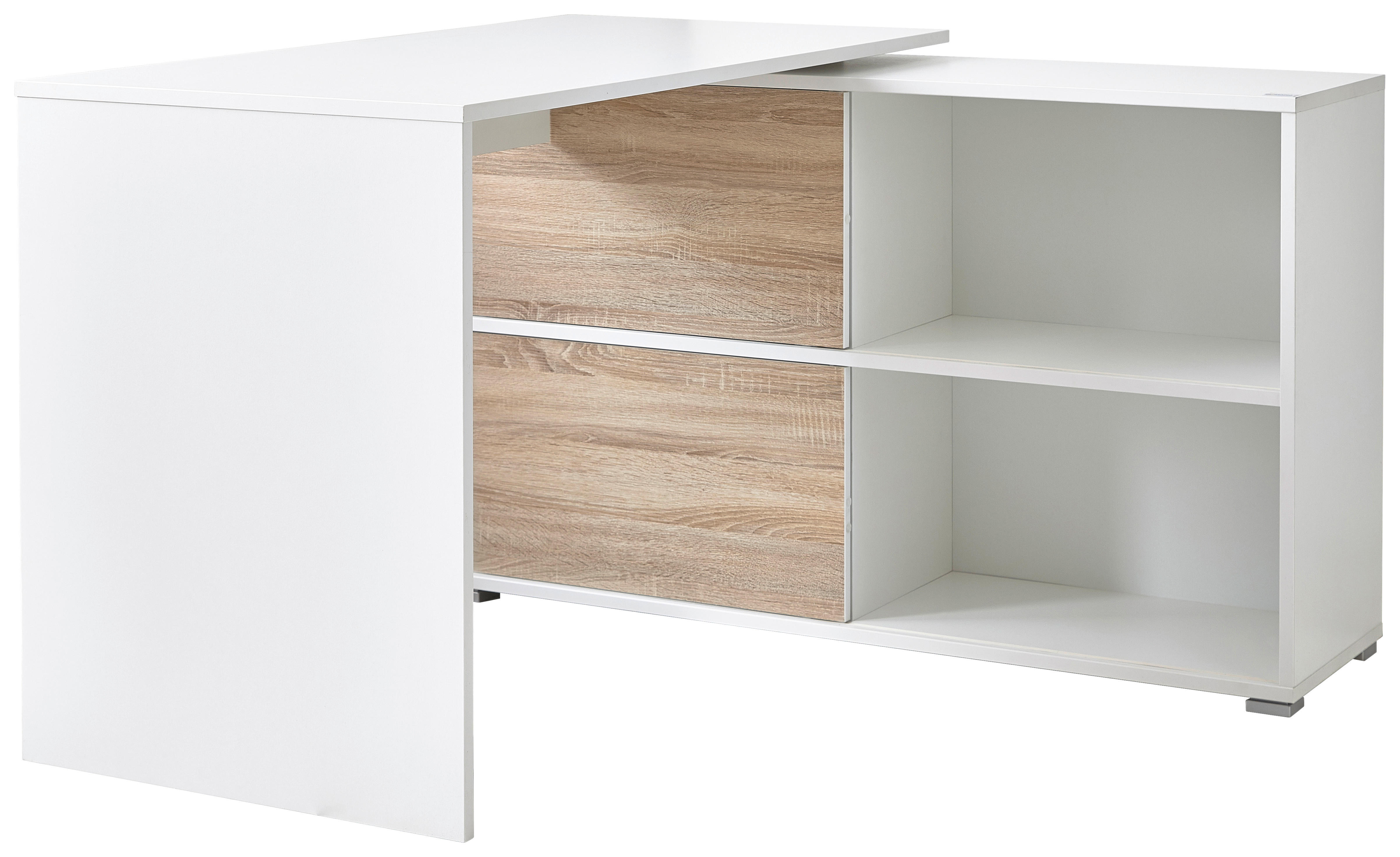 Schreibtisch weiß Nachbildung B/H/T: ca. 120x76x120 cm Schreibtisch 4036 - weiß (120,00/76,00/120,00cm)