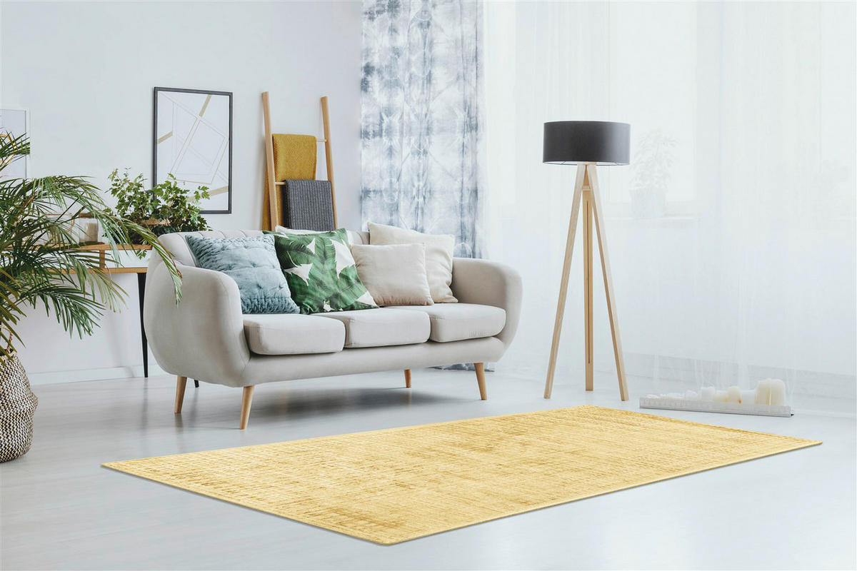 Padiro Kurzflorteppich Karma 125 gold B/H/L: ca. 80x0,8x150 cm Karma 125 - gold (150,00/80,00/0,80cm) - Padiro