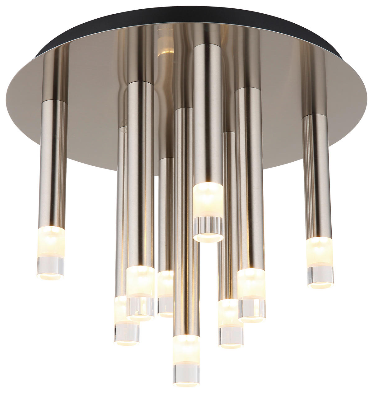 GLOBO LED-Deckenleuchte nickel matt Metall H/D: ca. 29,6x34 cm 9 Brennstellen RYAN - nickel matt (34,00/29,60cm) - GLOBO