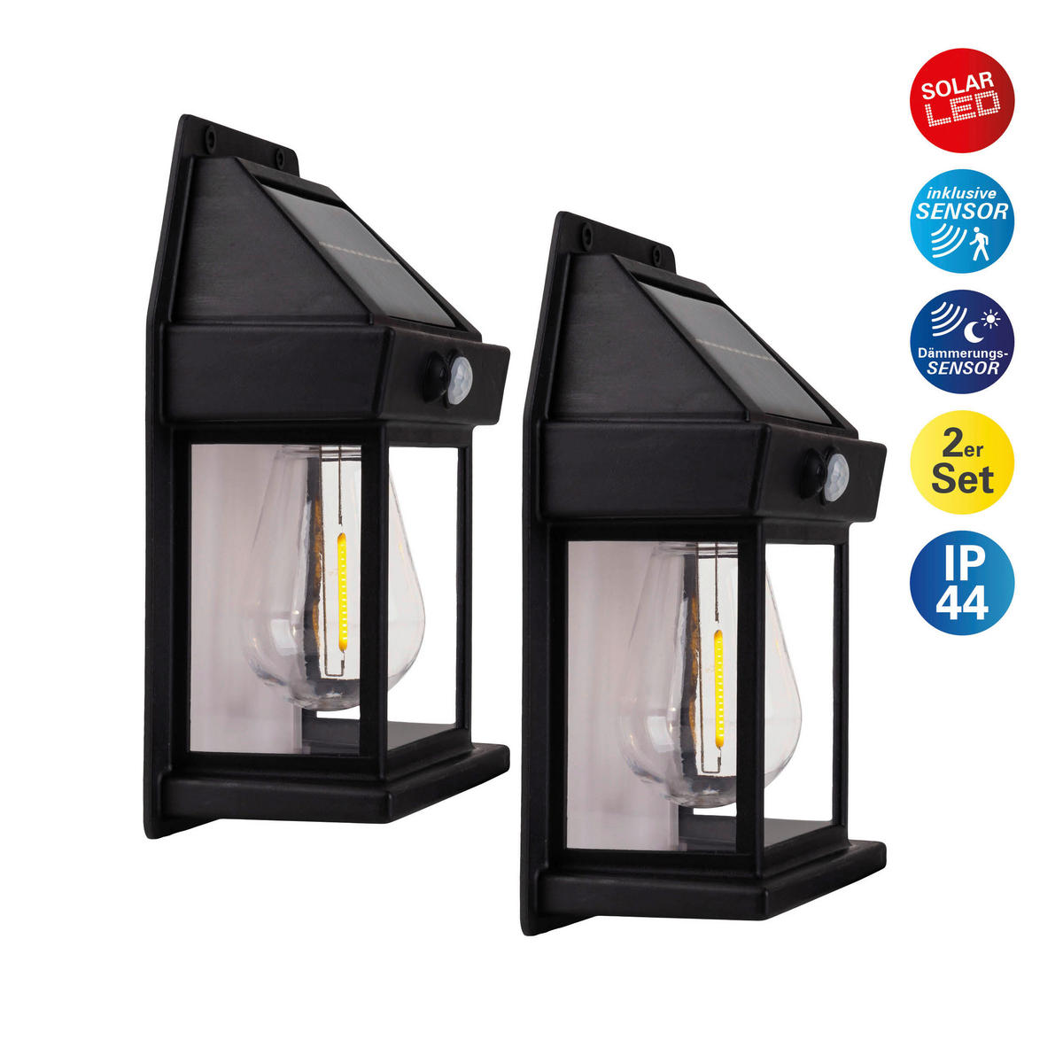 LED-Leuchten 5313502 schwarz Kunststoff B/H/T: ca. 5,8x17x12 cm Mira - schwarz (5,80/17,00/12,00cm) - Näve Leuchten