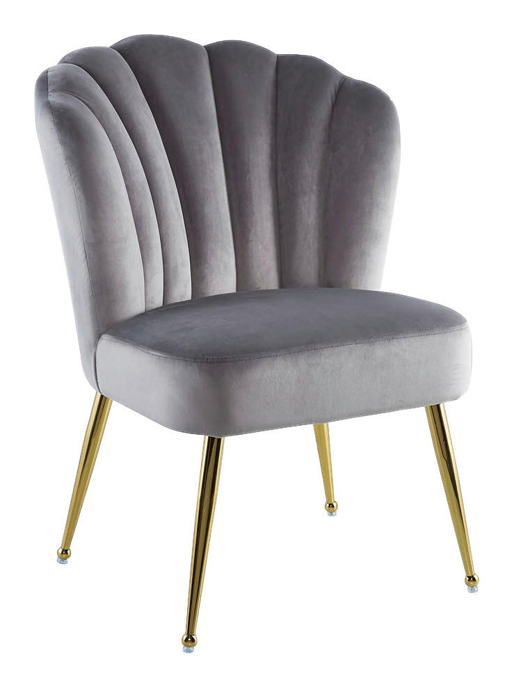 Stuhl Pippa 101 grau Microfaser B/H/T: ca. 67x87x70 cm Pippa 101 - gold/grau (67,00/87,00/70,00cm) - 360 Living