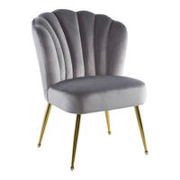 Stuhl Pippa 101 grau Microfaser B/H/T: ca. 67x87x70 cm Pippa 101 - gold/grau (67,00/87,00/70,00cm) - 360 Living