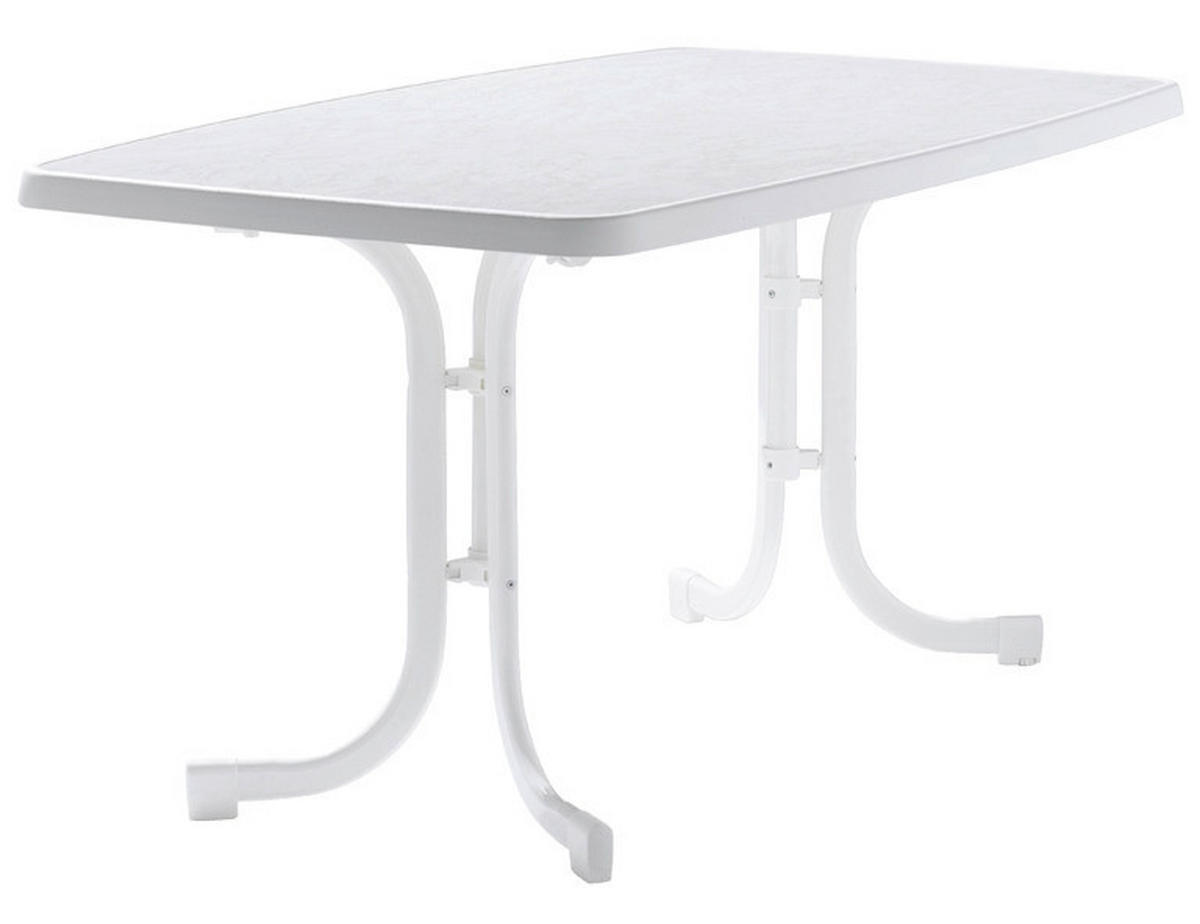 Sieger Gartentisch weiß Stahl B/H/L: ca. 90x72x150 cm Gartentisch_Sieger - weiß (150,00/90,00/72,00cm) - Sieger