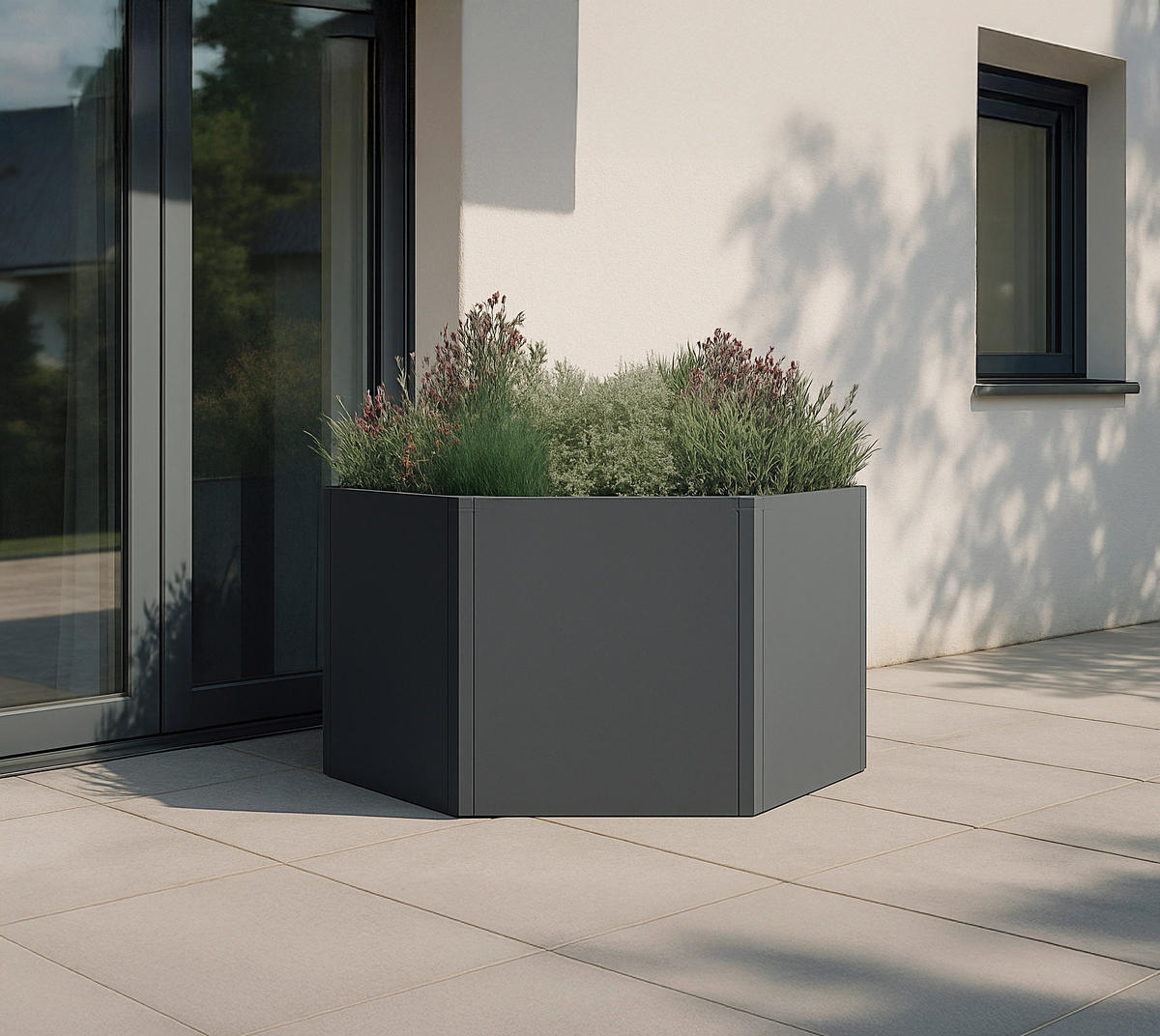 Westmann Hochbeet Varia anthrazit Metall B/H/L: ca. 100x52x100 cm Varia - anthrazit (100,00/100,00/52,00cm) - Westmann