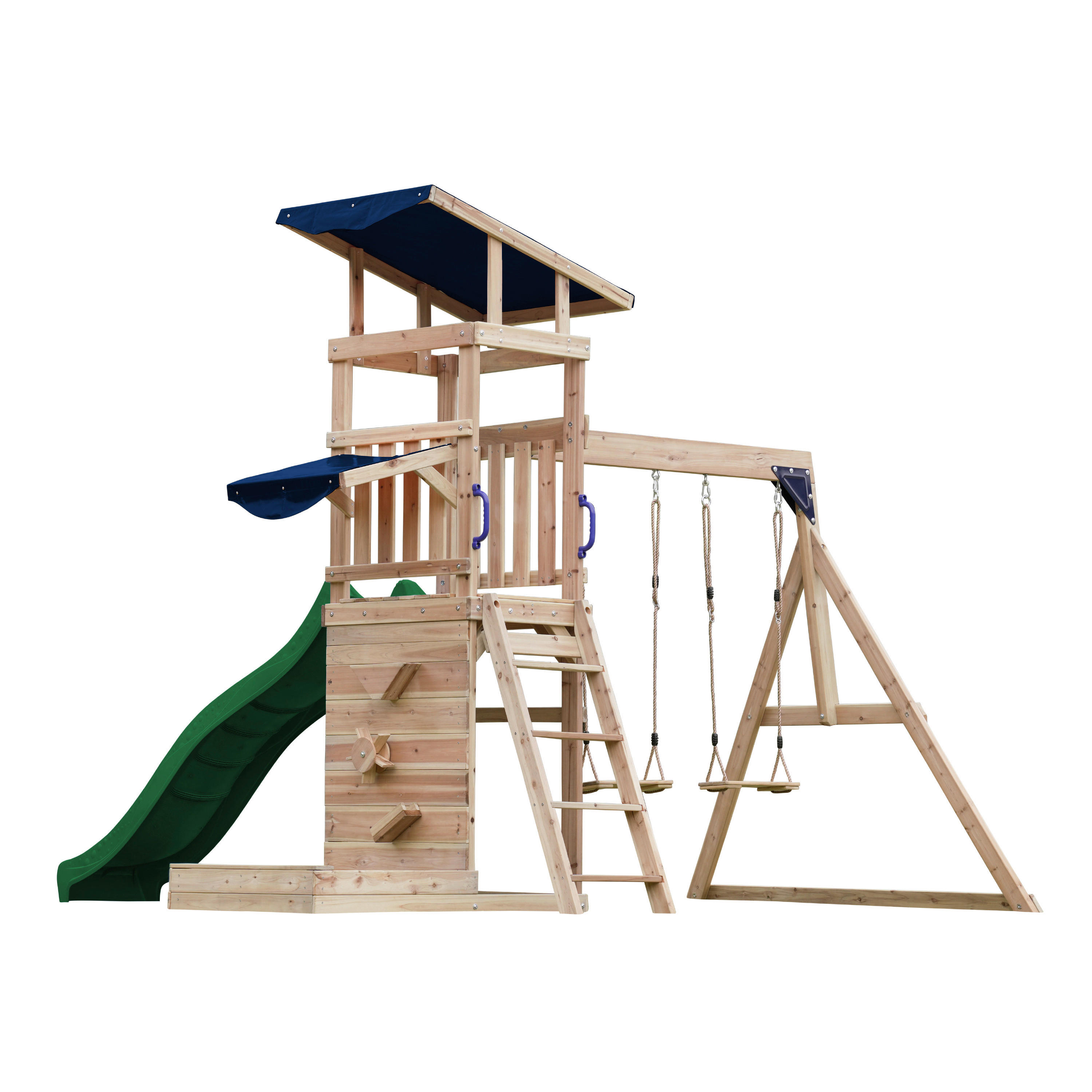 AXI Spielturm Malik braun B/H/L: ca. 345x270x336 cm Malik - braun/grün (336,00/345,00/270,00cm) - AXI