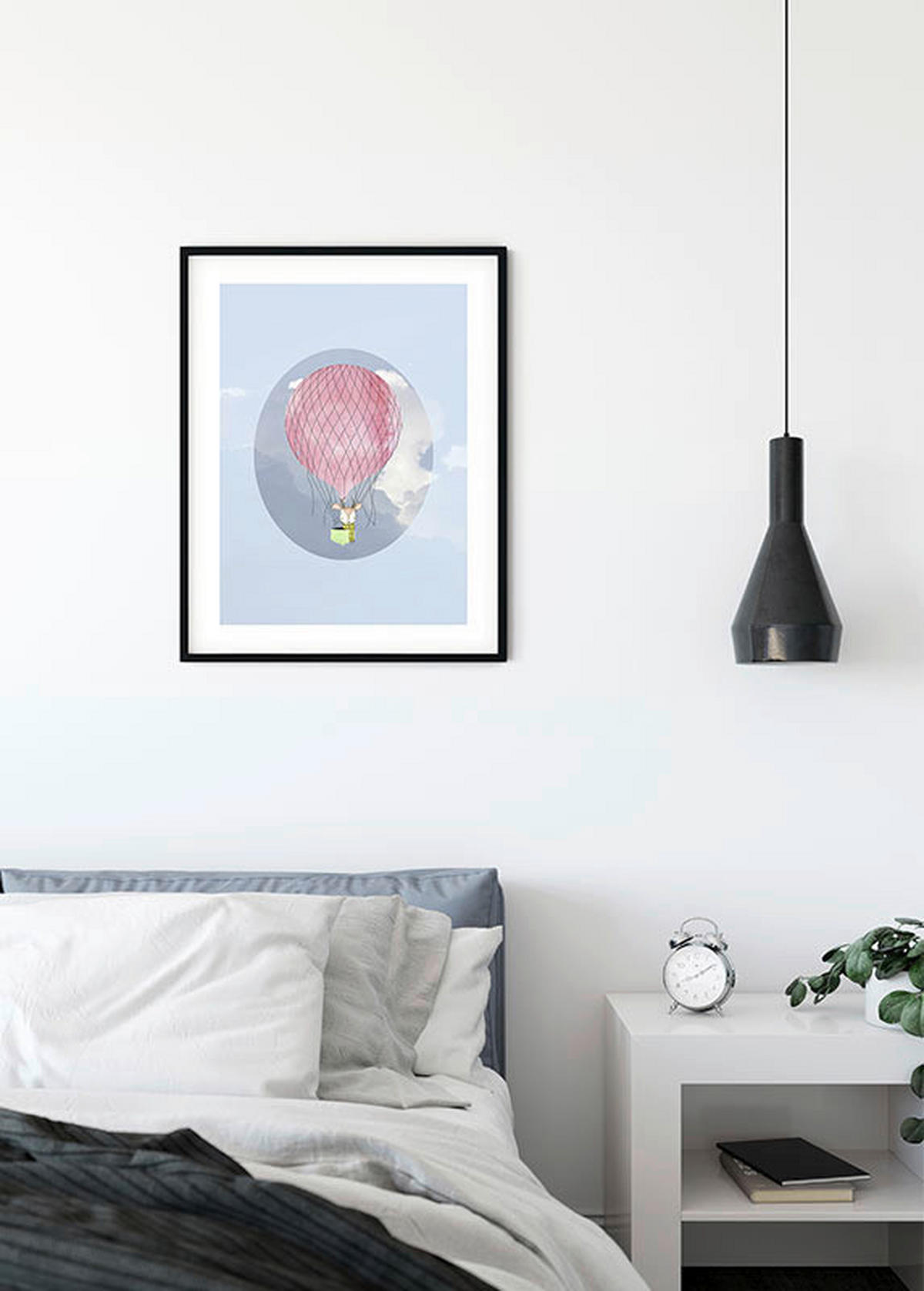 Komar Poster Happy Balloon Blue Luftballons B/L: ca. 40x50 cm Happy Balloon Blue - (40,00/50,00cm) - Komar