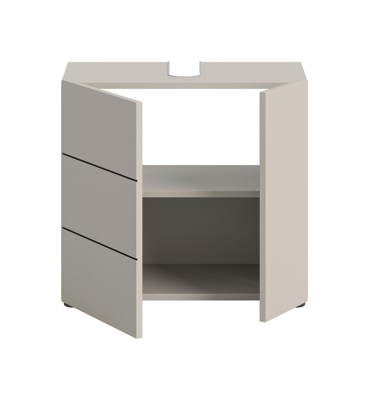 Waschbeckenunterschrank VIRA Cashmere schwarz B/H/T: ca. 60x57x34 cm VIRA - schwarz/Cashmere (60,00/57,00/34,00cm) - xonox.home