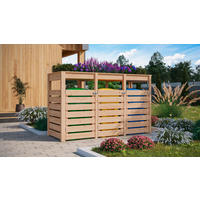 Karibu Mülltonnenbox Jerry 2 natur B/H/T: ca. 238x143x88 cm Jerry 2 - natur (238,00/143,00/88,00cm) - Karibu