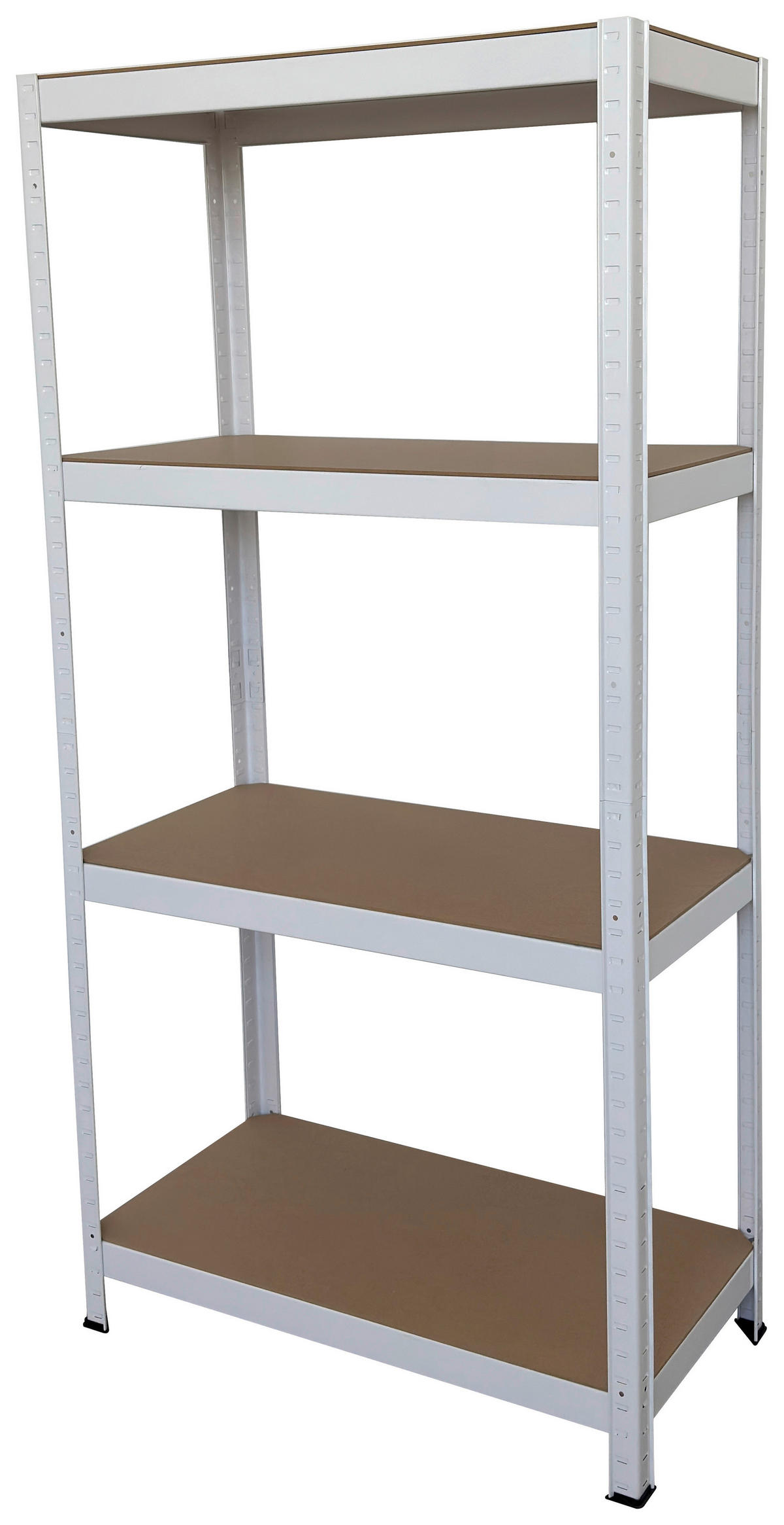 Schwerlaststeckregal weiß B/H/T: ca. 75x150x30 cm Schwerlaststeckregal 150x75x30cm W - weiß (75,00/150,00/30,00cm)