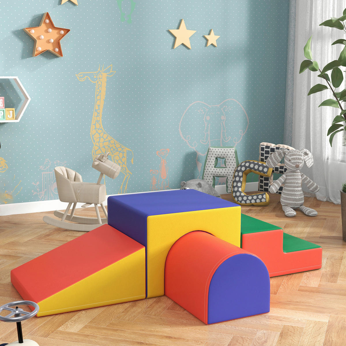 HOMCOM Bausteinset B/H/L: ca. 50x39x150 cm Bausteinset - multicolor (150,00/50,00/39,00cm) - HOMCOM