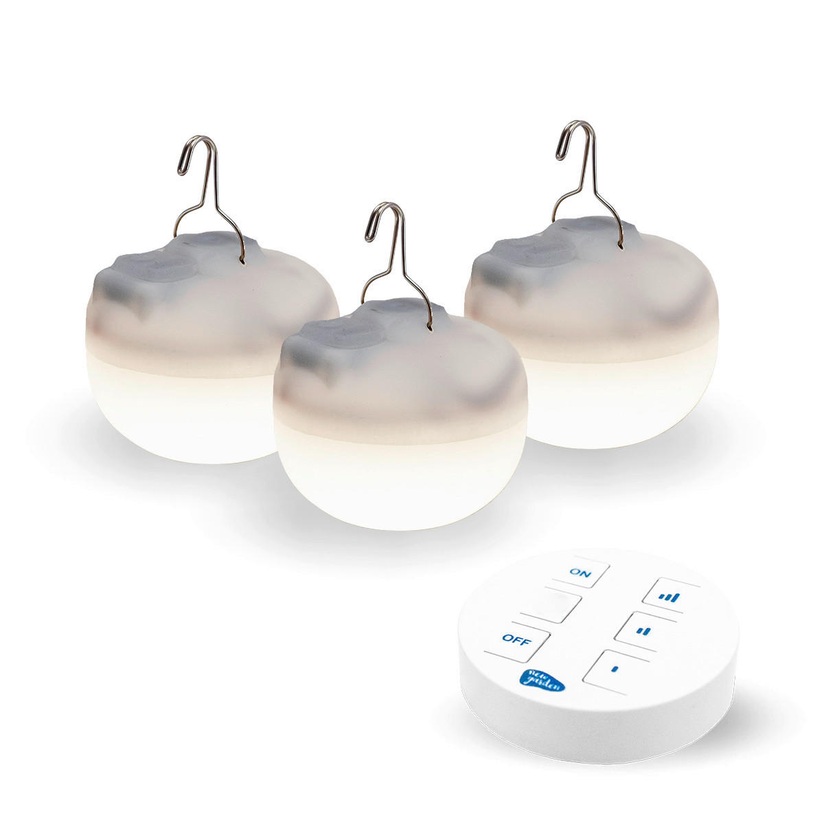 NewGarden LED-Außendekoleuchte weiß B/H/L: ca. 6,5x6x6,5 cm 3.0 Brennstellen CHERRY MINI 3ER PACK - weiß (6,50/6,50/6,00cm) - NewGarden
