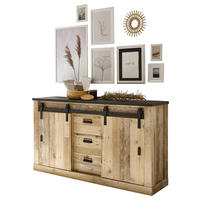Sideboard Sherwood B/H/T: ca. 160x90x42 cm Sherwood - Eiche/anthrazit (160,00/90,00/42,00cm)