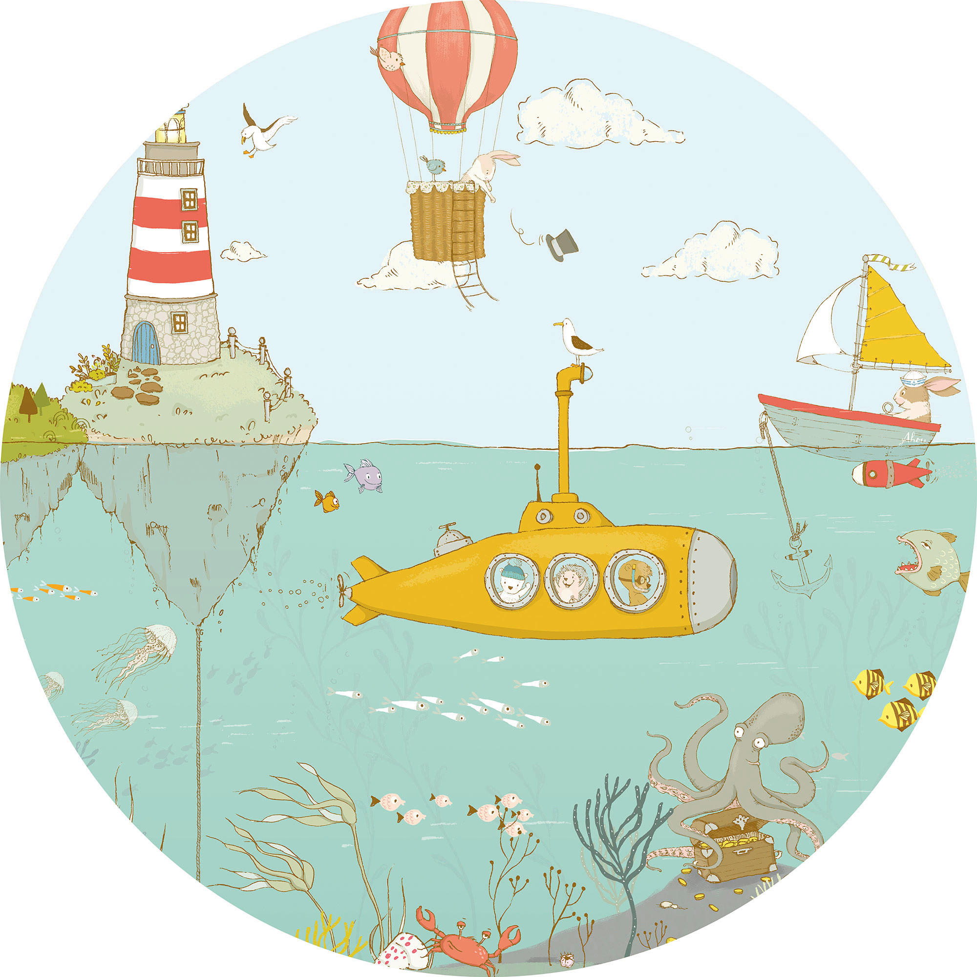 Komar Fototapete Underwater D: ca. 125 cm Underwater - (125,00cm) - Komar