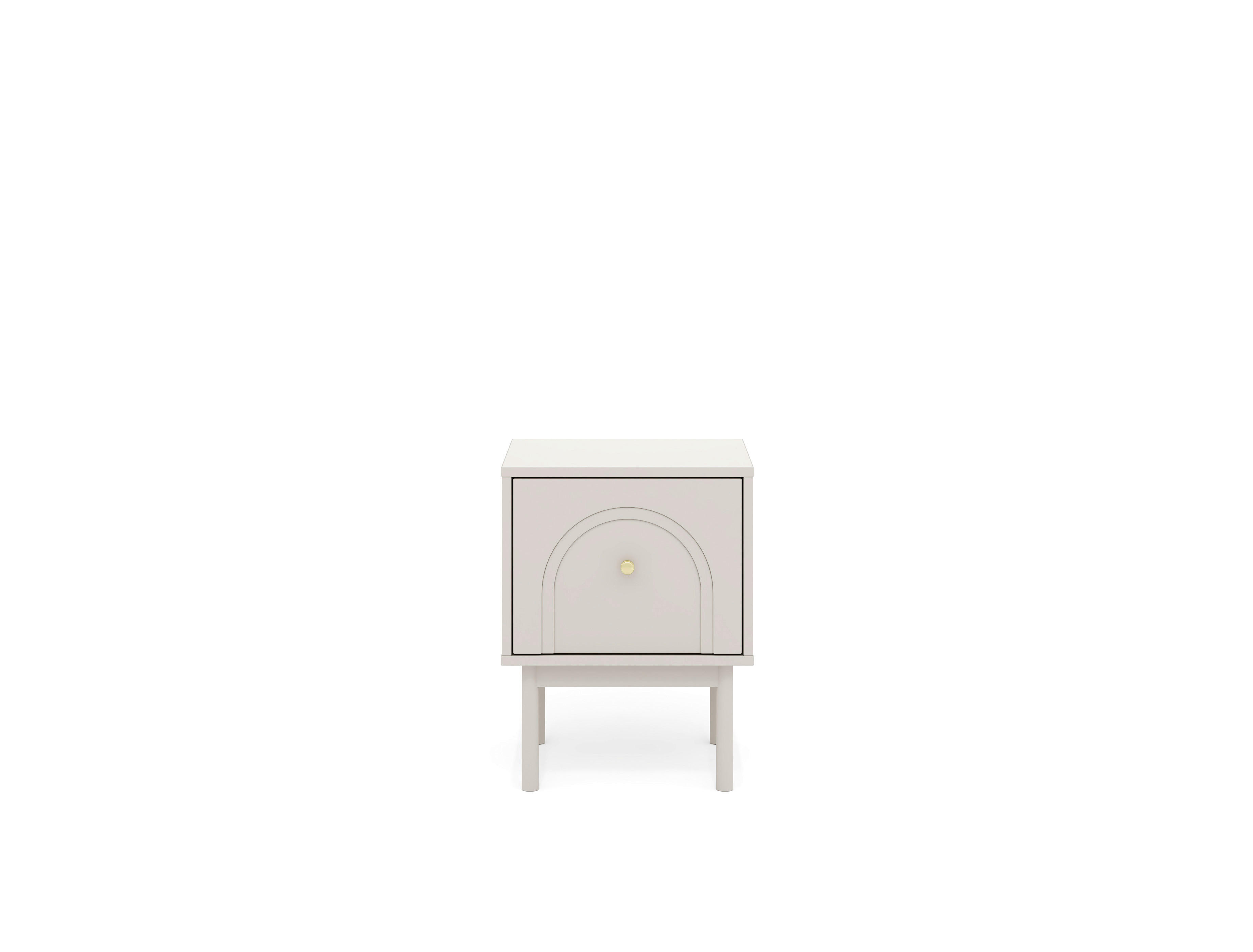 Nachtkonsole MAZOMA Eiche Kaschmirgrau Nachbildung gold Optik B/H/T: ca. 41,5x53,5x39 cm MAZOMA - gold/Eiche (41,50/53,50/39,00cm) - WIPMEB