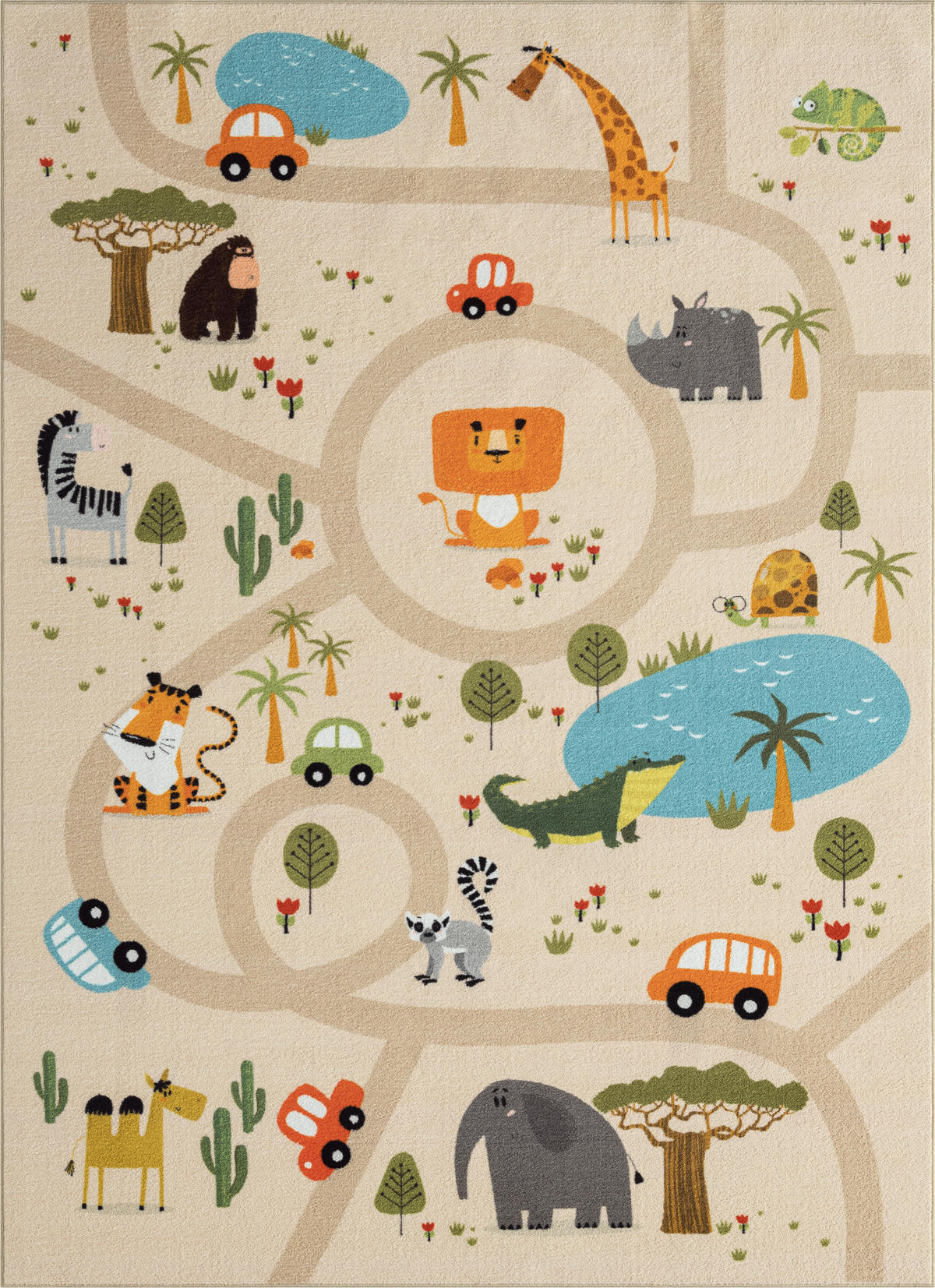 Merinos Teppich Happy Kids beige B/L: ca. 140x200 cm Happy Kids - beige (140,00/200,00cm) - Merinos