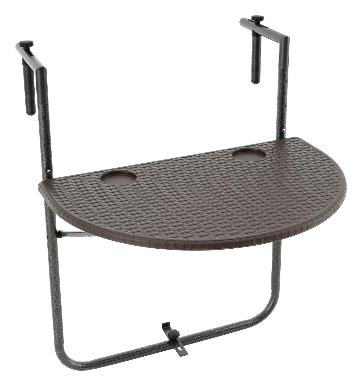 VCM Balkonhängetisch braun Polyrattan B/H/T: ca. 60x83x62 cm Balkon-Hängetisch - braun (60,00/83,00/62,00cm) - VCM