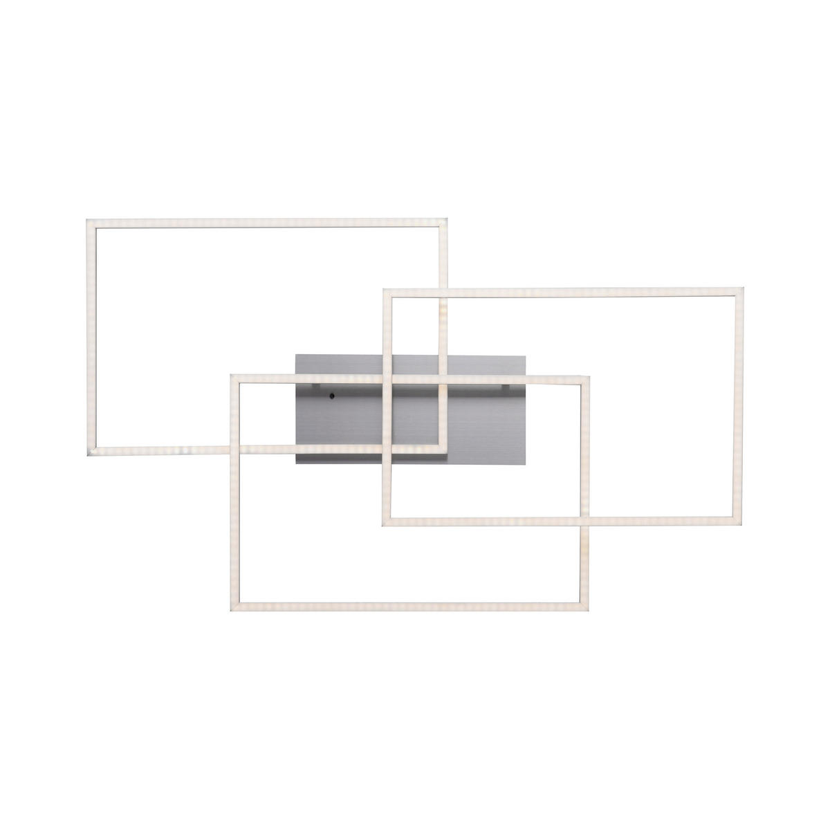 Just Light LED-Deckenleuchte IVEN 14150-55 stahlfarbig Aluminium Kunststoff B/H/T: ca. 50x8x82 cm 3 Brennstellen IVEN - stahlfarbig (50,00/8,00/82,00cm) - Just Light
