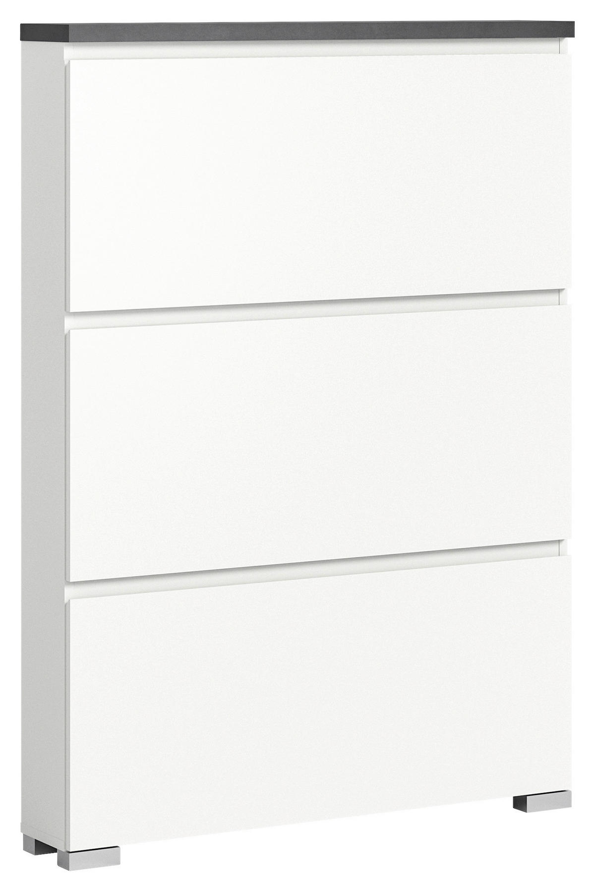 Schuhschrank Shoelove weiß grau B/H/T: ca. 95x130x18 cm Shoelove - weiß/grau (95,00/130,00/18,00cm) - xonox.home