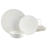 CreaTable Tafelservice Unico Toscania offwhite Steinzeug 12 tlg. Unico Toscania - offwhite - CreaTable