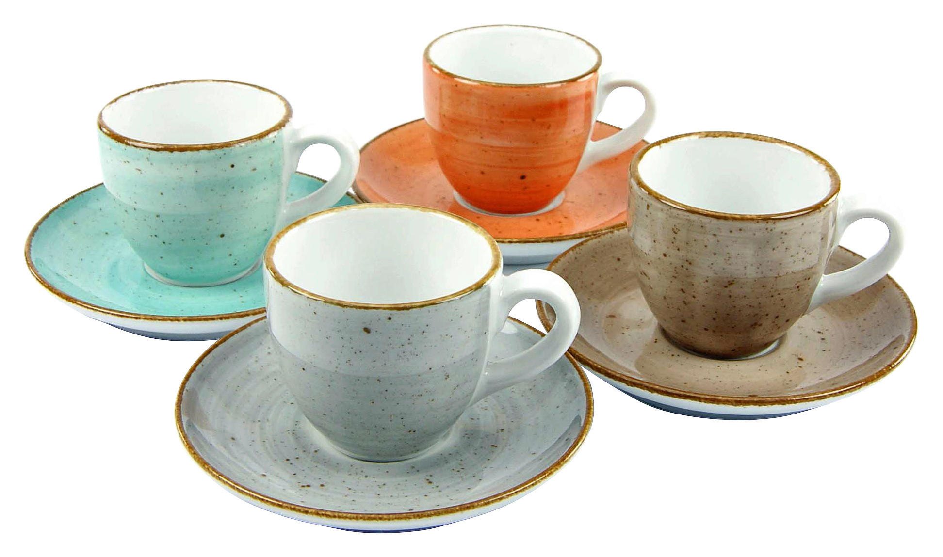 CreaTable Espresso-Set Vintage Nature multicolor Porzellan Vintage Nature - multicolor - CreaTable