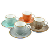 CreaTable Espresso-Set Vintage Nature multicolor Porzellan Vintage Nature - multicolor - CreaTable