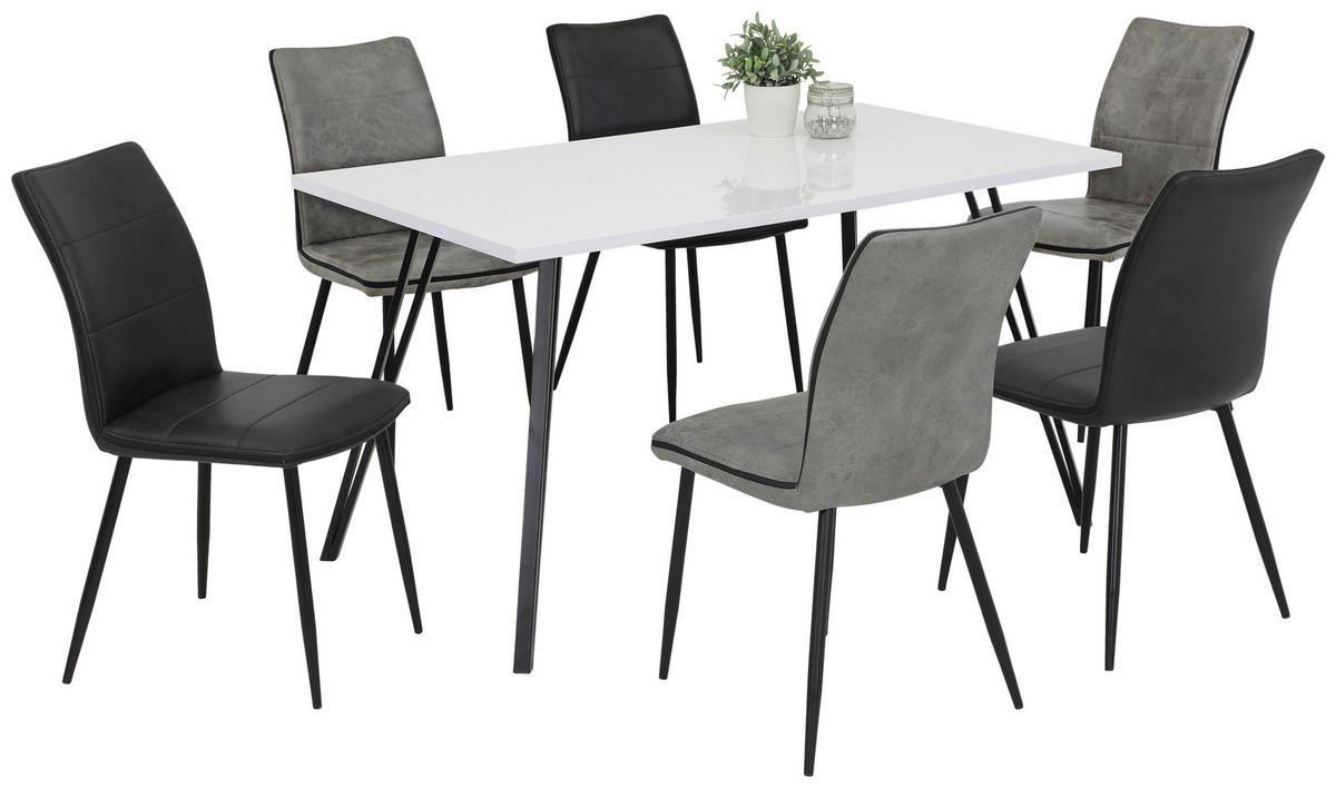 Stuhl Caroline anthrazit Vintage B/H/T: ca. 45x87x57 cm Caroline - schwarz/anthrazit (45,00/87,00/57,00cm)