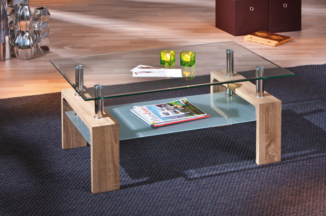 Couchtisch Loana Eiche Sonoma Nachbildung B/H/T: ca. 100x45x60 cm Loana - Eiche (100,00/45,00/60,00cm) - Inter Link