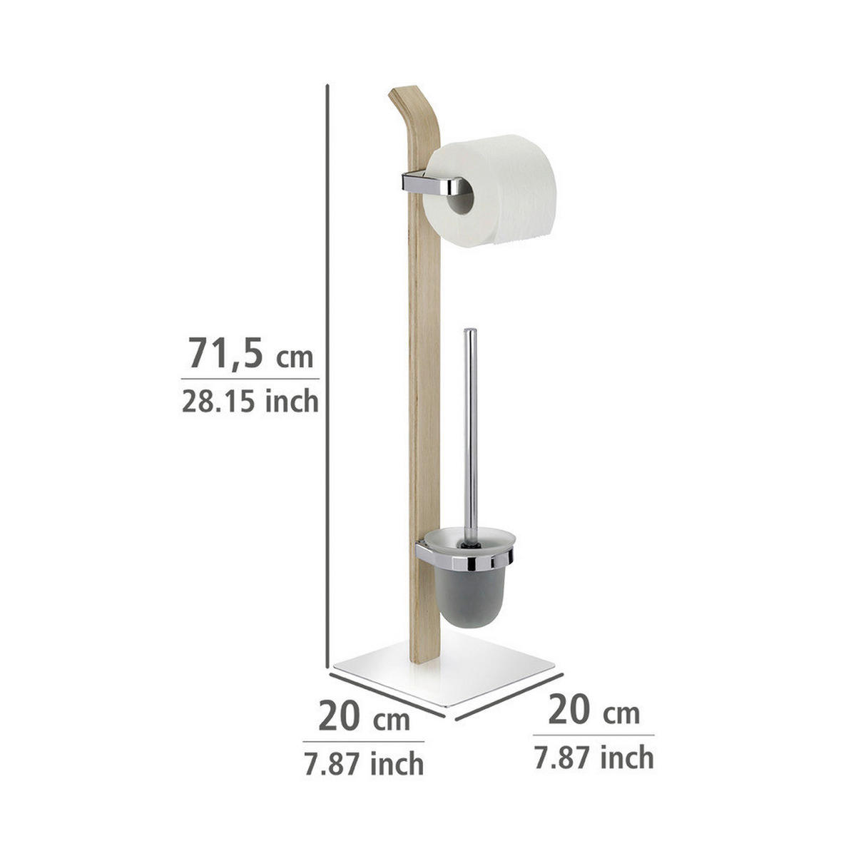Holz Stand-WC-Garnitur braun silber ▷ POCO online bei kaufen