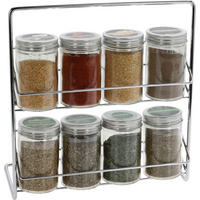 Gewürzregal transparent Glas Gewürzregalset_9tlg. - Chrom/transparent