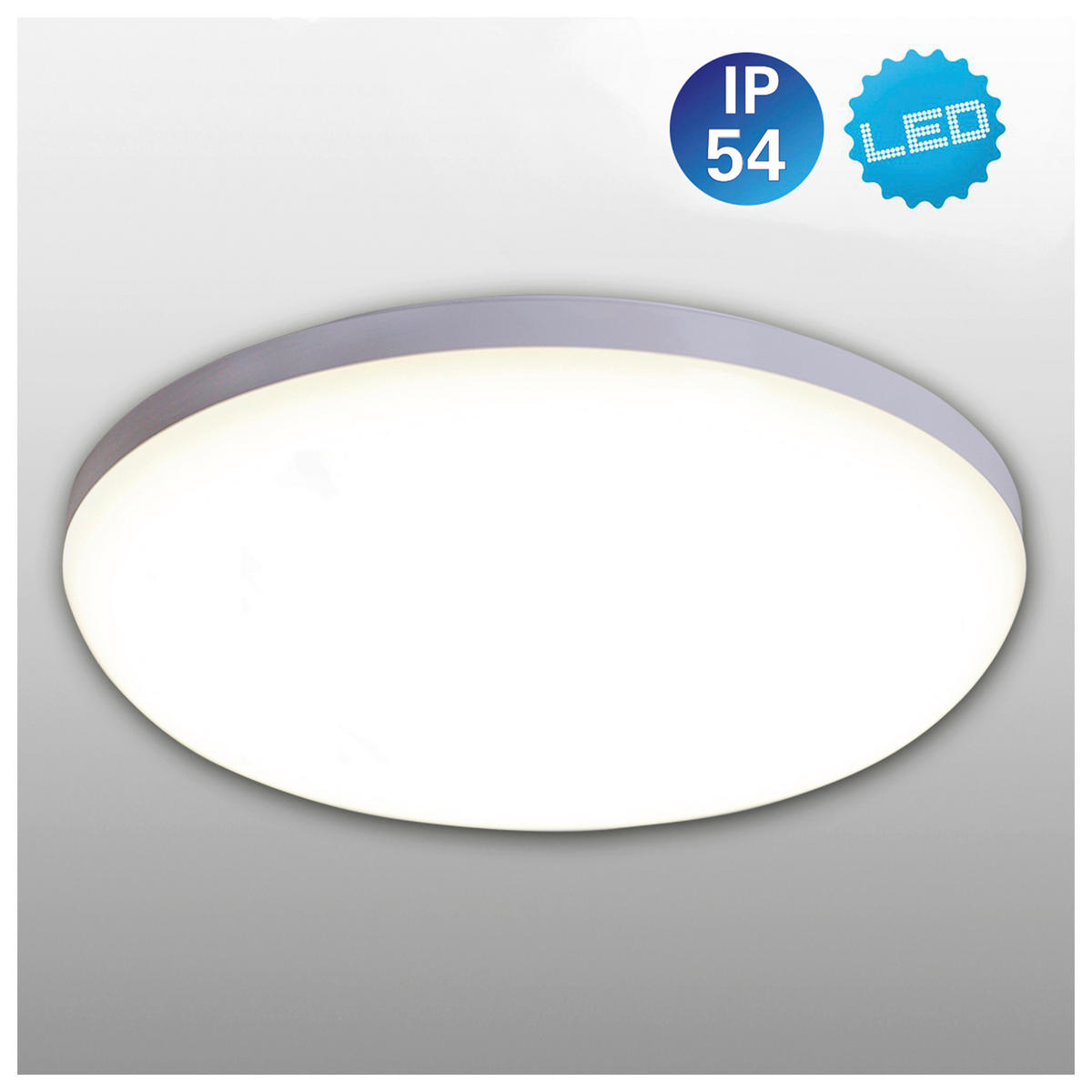 Näve Leuchten LED-Deckenleuchte weiß Metall Kunststoff B/H/T/D: ca. 28x5,5x28x28 cm GARDA - weiß (28,00/5,50/28,00cm) - Näve Leuchten