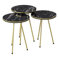 Beistelltisch 3er-Set. 21716146 schwarz Marmoroptik B/H/T: ca. 38x53,5x38 cm 3er-Set. 21716146 - schwarz/Marmoroptik (38,00/53,50/38,00cm) - moebel17