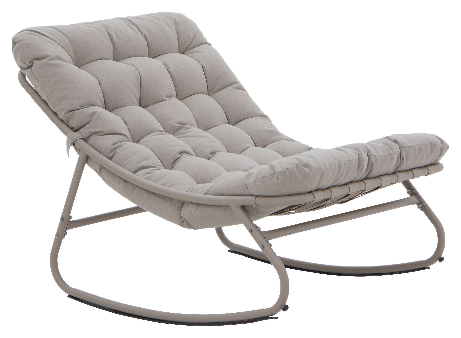 POCOline Gartenstuhl beige Polyester B/H/L: ca. 78x74x101 cm Schaukelstuhl - beige (101,00/78,00/74,00cm) - POCOline