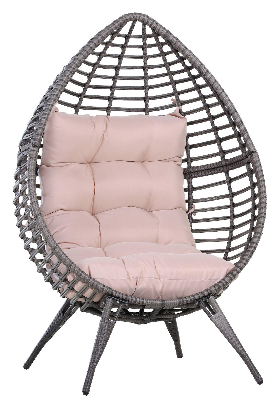 Outsunny Gartensessel bunt Polyrattan B/...