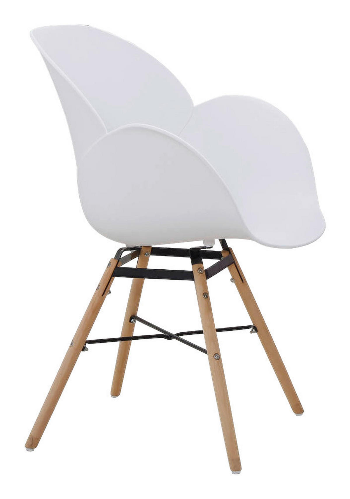 Stuhl Amalia 100 2er weiß Kunststoff B/H/T: ca. 59x83,5x57,5 cm Amalia 100 2er - Eiche/weiß (59,00/83,50/57,50cm) - 360 Living
