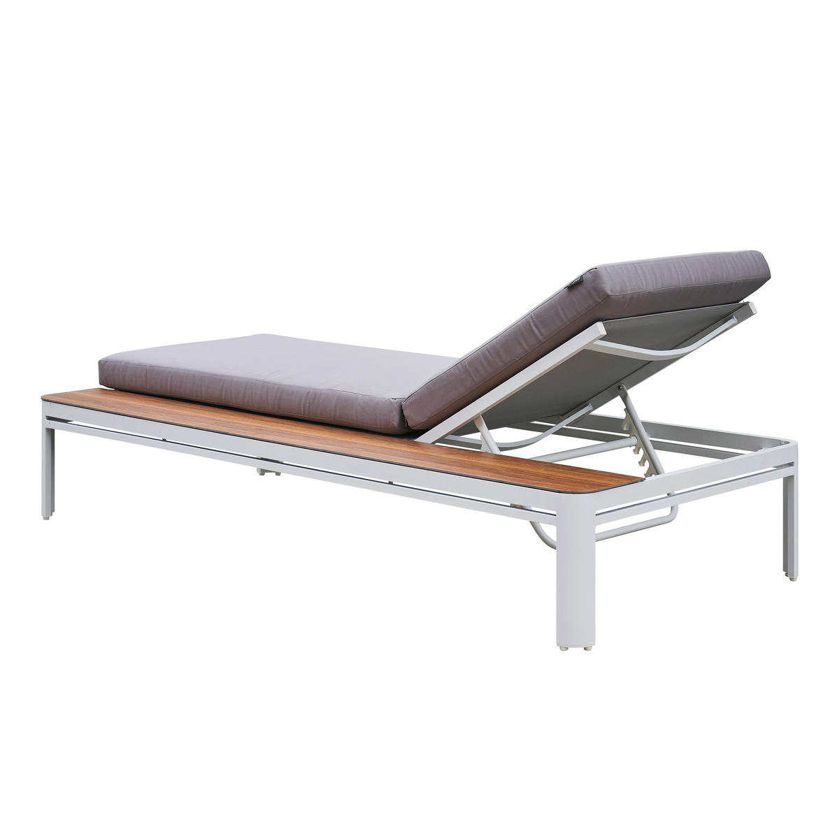 AXI Outdoor Living Gartenliege Kira weiß Metall B/H/L: ca. 89x88x195 cm Kira - braun/weiß (195,00/89,00/88,00cm) - AXI Outdoor Living