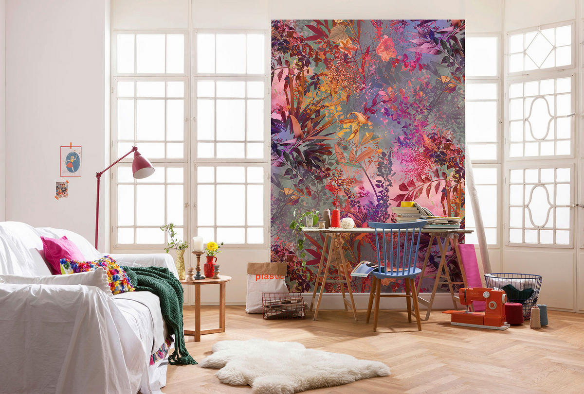 Komar Fototapete Wild Garden 4-211 multicolor B/H: ca. 184x254 cm Wild Garden 4-211 - multicolor (184,00/254,00cm) - Komar