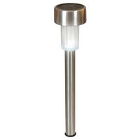 LED-Solarleuchte 5024616 silber Edelstahl H/D: ca. 36x5,5 cm LED Solarleuchte - silber (5,50/36,00cm) - Näve Leuchten