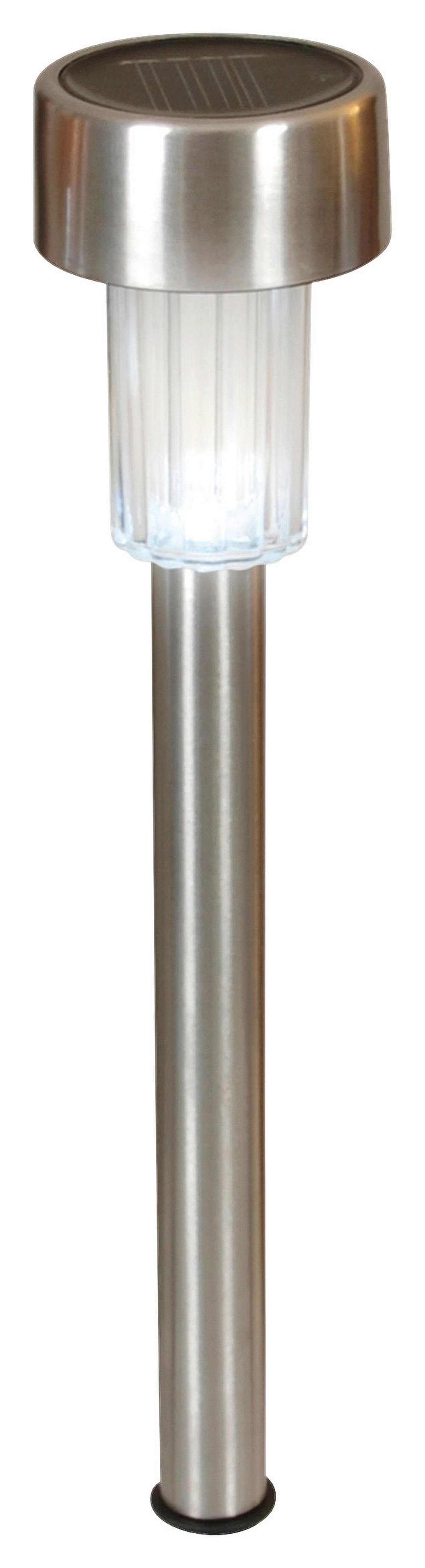 LED-Solarleuchte 5024616 silber Edelstahl H/D: ca. 36x5,5 cm LED Solarleuchte - silber (5,50/36,00cm) - Näve Leuchten