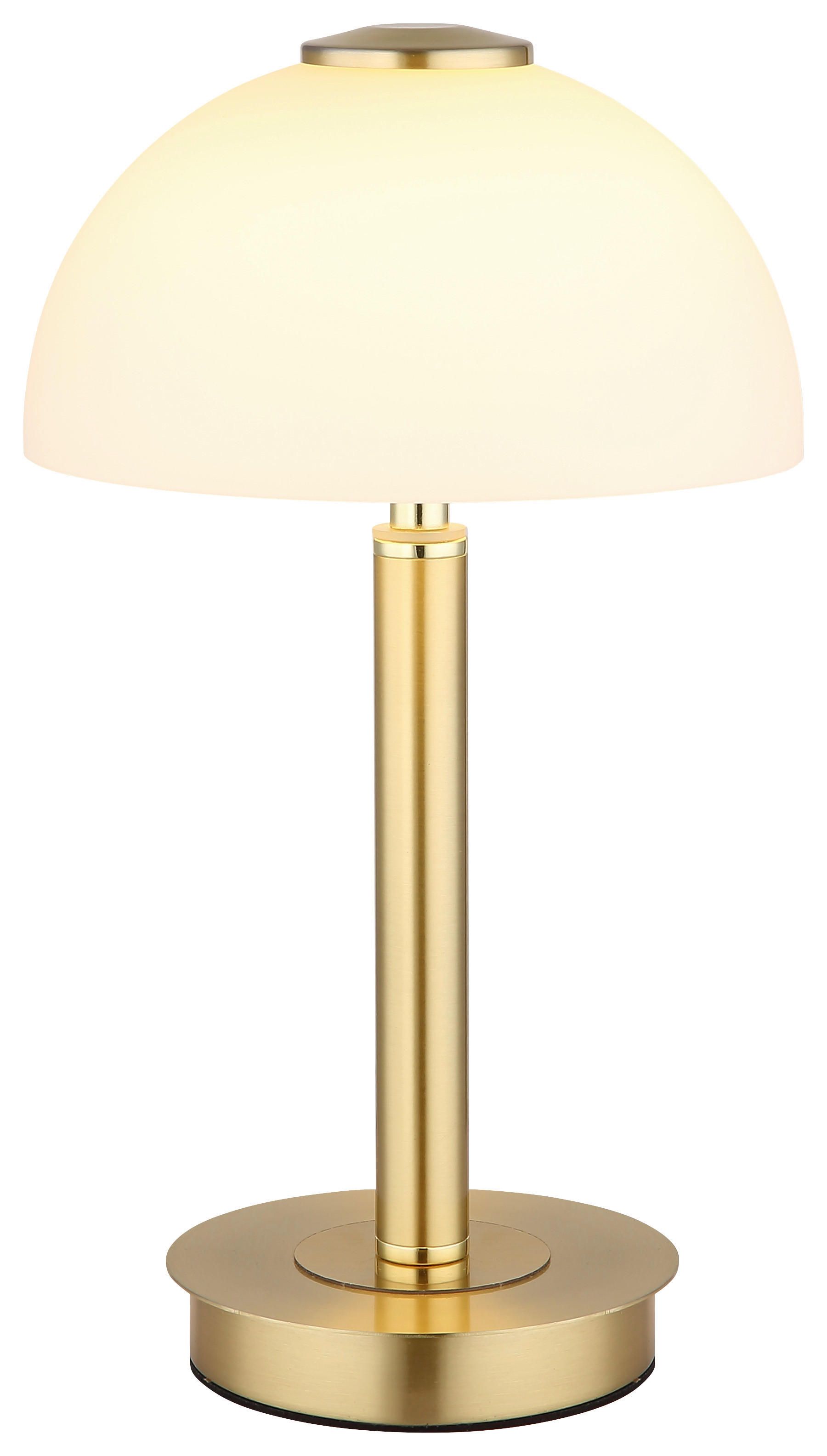 GLOBO LED-Tischleuchte messing Opal Metall Kunststoff Glas H/D: ca. 31,5x18 cm 1 Brennstellen ULDIN - messing/Opal (18,00/31,50cm) - GLOBO