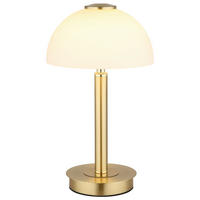 GLOBO LED-Tischleuchte messing Opal Metall Kunststoff Glas H/D: ca. 31,5x18 cm 1 Brennstellen ULDIN - messing/Opal (18,00/31,50cm) - GLOBO