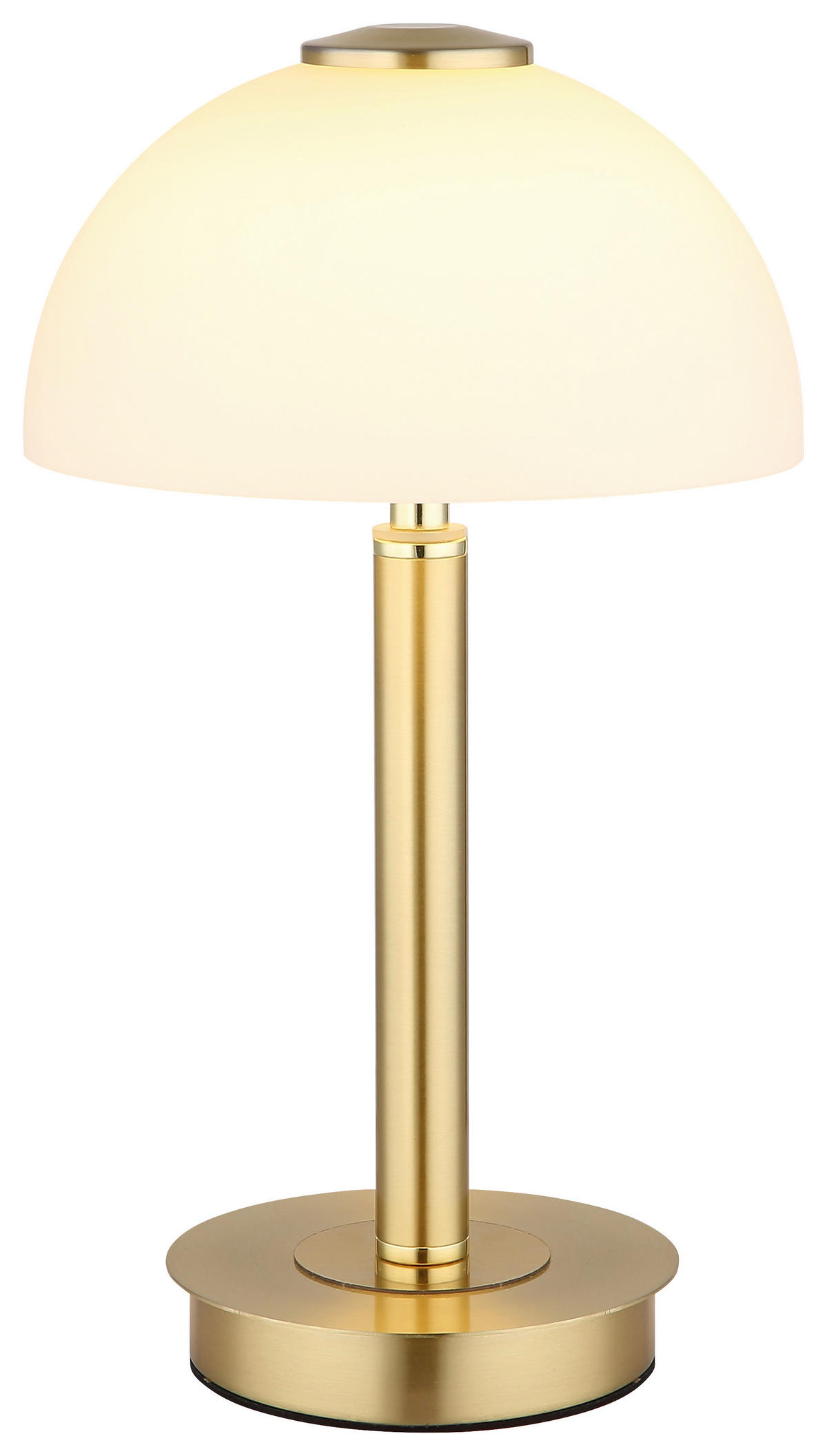 GLOBO LED-Tischleuchte messing Opal Metall Kunststoff Glas H/D: ca. 31,5x18 cm 1 Brennstellen ULDIN - messing/Opal (18,00/31,50cm) - GLOBO